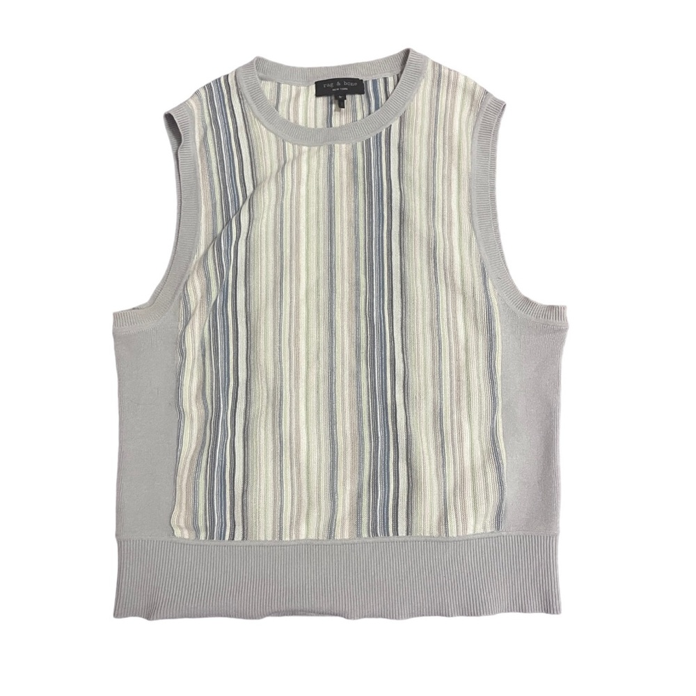 rag & bone striped sweater vest size L